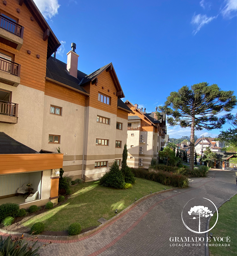 Apartamento nuevo centro Gramado vista magnífica