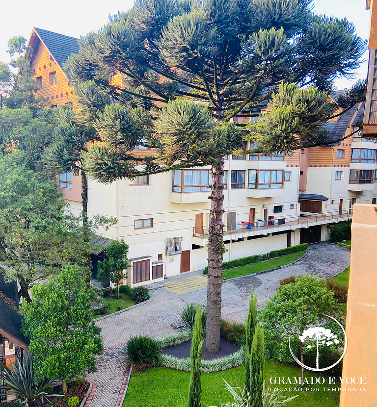 Apartamento nuevo centro Gramado vista magnífica