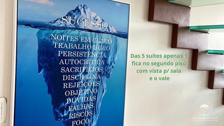 Luxuoso apartamento de 5 suítes frente rua torta