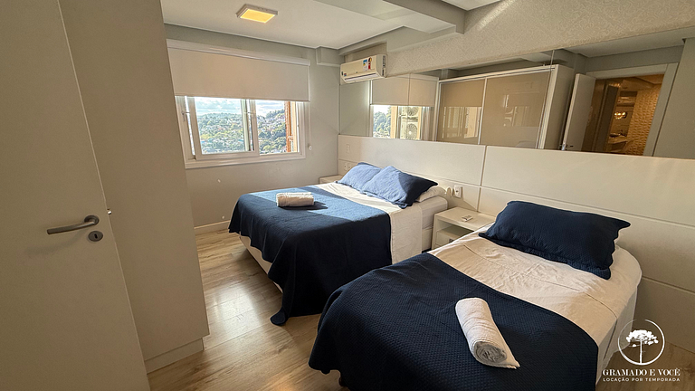 Apartamento nuevo centro Gramado vista magnífica
