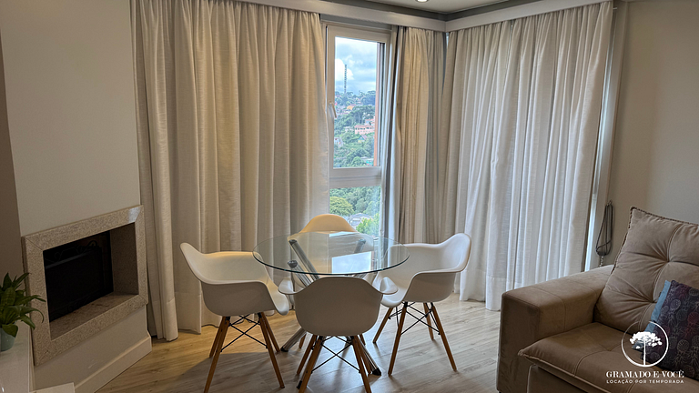 Apartamento nuevo centro Gramado vista magnífica