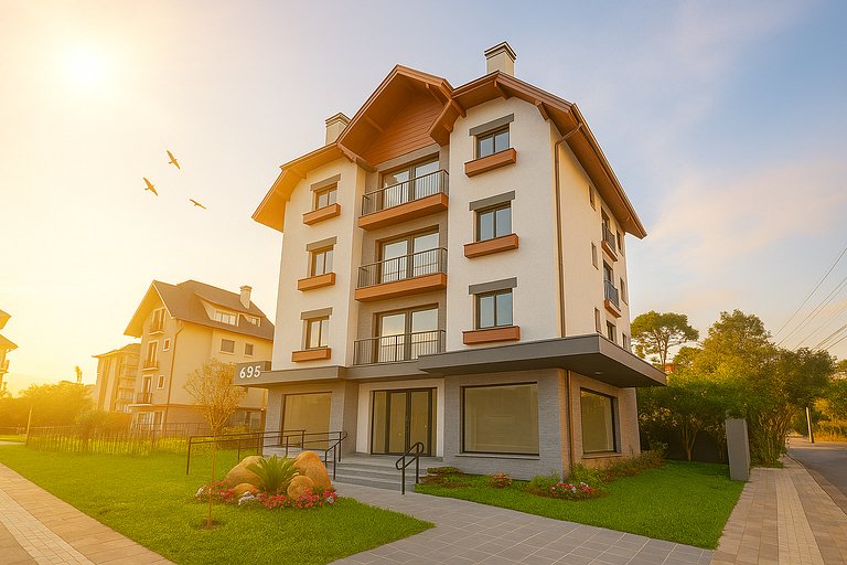 New apartment in Gramado Wax Museum and NbaPark.