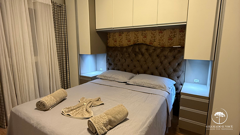 Apt moderno centro de Gramado, cerca de Criamigos.