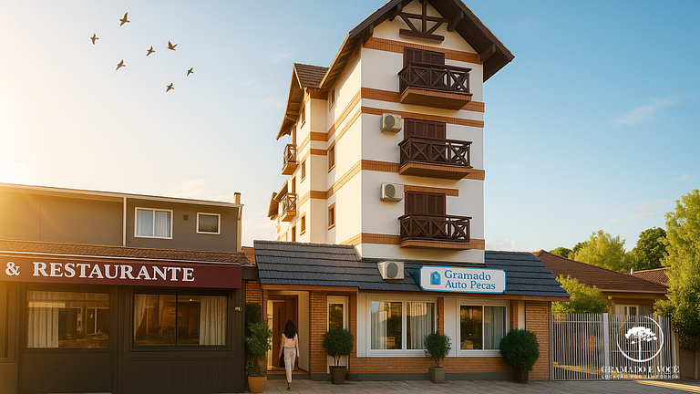 Modern apartment downtown Gramado, near Criamigos.