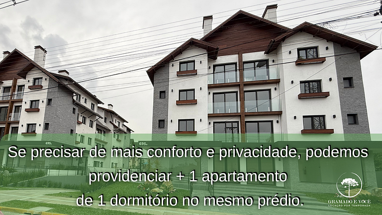 New apartment in Gramado Wax Museum and NbaPark.