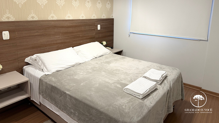 Modern 2-Bed Apt with BBQ in Gramado