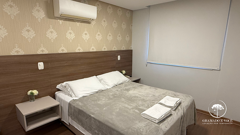 Modern 2-Bed Apt with BBQ in Gramado