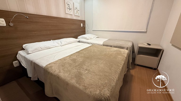Modern 2-Bed Apt with BBQ in Gramado