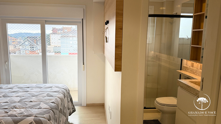 Apt 1 suíte com vista para a Catedral Canela