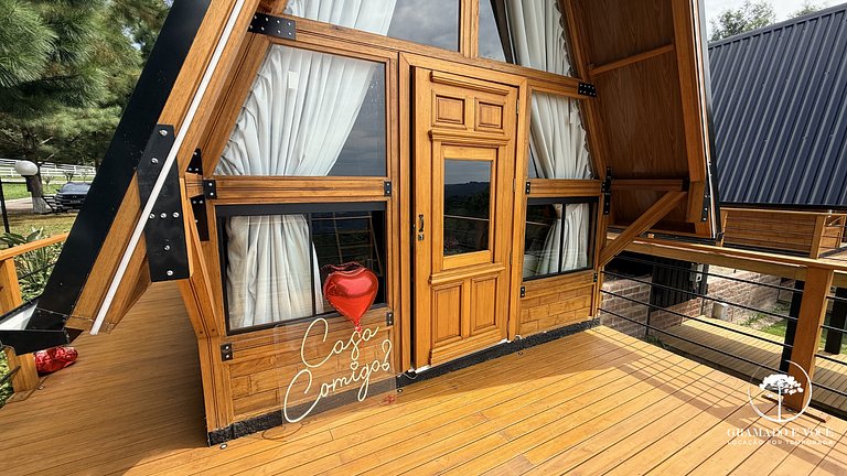 Cabana em Gramado c/ Jacuzzi vista p/ serra