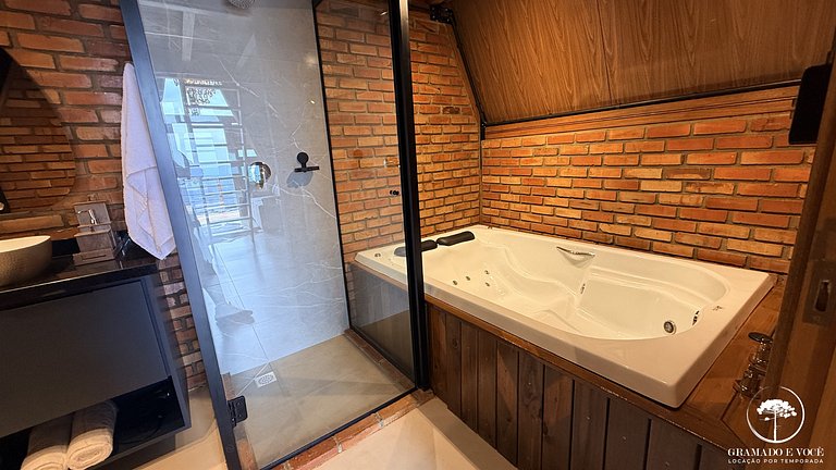 Cabana 14min centro Gramado +hidro e vista p/serra