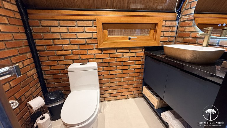 Cabaña en Gramado con jacuzzi y vista al valle